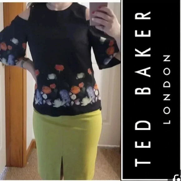 COPY - Ted Baker Amarga Kensington Cold-Shoulder Top - Picture 1 of 8